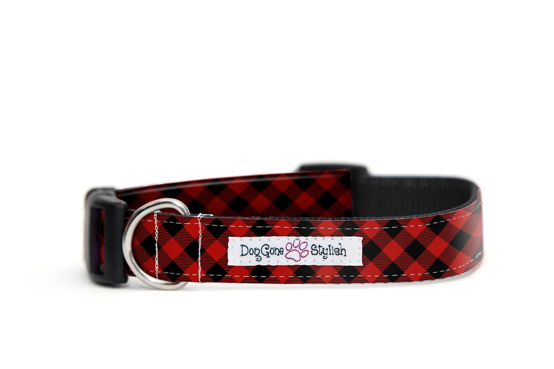 Red and Black Buffalo Plaid Dog Collar MakerPlace by Michaels